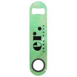 Monogram fantasie waterverf Stijlvol Modern Minima Speed Flessenopener