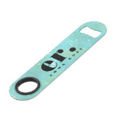 Monogram fantasie waterverf Stijlvol Modern Minima Speed Flessenopener (Achterkant Gekanteld)