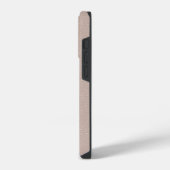 Monogram Faux Blush Roze Leder iPhone Hoesje (Linkerkant)