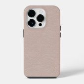 Monogram Faux Blush Roze Leder iPhone Hoesje (Achterkant)
