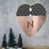 Monogram Faux Copper Glam en Diamond Leather Keramisch Ornament
