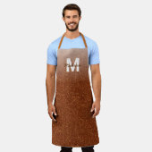 Monogram Faux Copper Glitter Elegant Chic Schort (Gedragen)