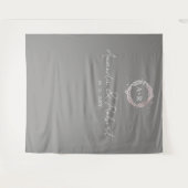 Monogram Faux Folie Leaves Wedding Backdrop Wandkleed (Voorkant (horizontaal))