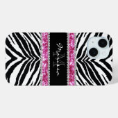 Monogram Faux Glitter Bling Strass Meisjes Case-Mate iPhone Case (Achterkant (horizontaal))