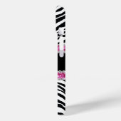 Monogram Faux Glitter Bling Strass Meisjes Case-Mate iPhone Case (Achterkant / Links)