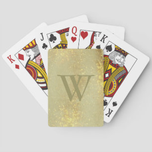 Monogram Faux Gold Classic-speelkaarten Pokerkaarten