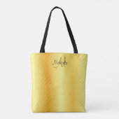 Monogram Faux Gold Elegant Moderne Sjabloon Tote Bag (Achterkant)