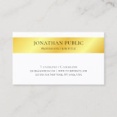 Monogram Faux Gold Metallic look Modern Elegant Visitekaartje (Voorkant)