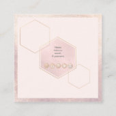 MONOGRAM FAUX GOLD TRIM+DIY KLEUR VIERKANTE VISITEKAARTJE (Achterkant)