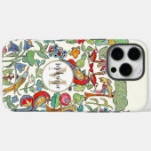 Monogram  Faux Ingeborduurd Patroonfoon Case-Mate iPhone Case (Achterkant (horizontaal))