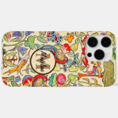 Monogram Faux Ingeborduurd Patroonfoon Case-Mate iPhone Case (Achterkant (horizontaal))