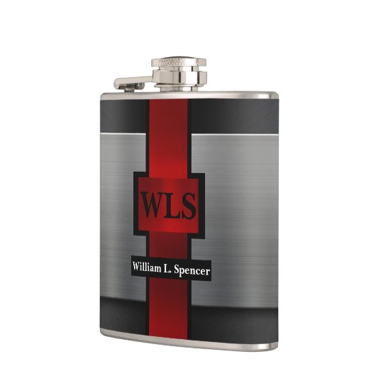 Monogram Faux Metal Vinyl Wrapped Kolf Heupfles (Links)