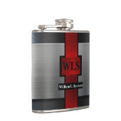 Monogram Faux Metal Vinyl Wrapped Kolf Heupfles (Rechts)