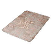 Monogram Faux Roos Gold Patroon Bath Mat (Gekanteld)