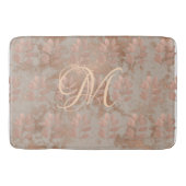 Monogram Faux Roos Gold Patroon Bath Mat (Voorkant)