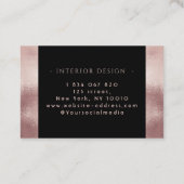 Monogram Faux Roos Goud Minimalist Visitekaartje (Achterkant)