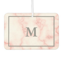 Monogram Faux roze marmer