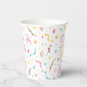 Monogram, Feestelijke Pasen Patroon 8oz Papier Cup Papieren Bekers (Rechts)