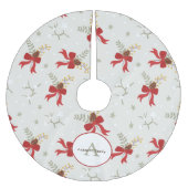 Monogram feestelijke Rode Bogen kerstfamilie Kerstboom Rok (Voorkant)