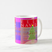 Monogram "Feliz Navidad" Vrede en gelukkig nieuwja Koffiemok (Voorkant rechts)