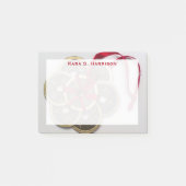 Monogram Feng Shui Chinese Munten Rood Lint Post-it® Notes (Voorkant)
