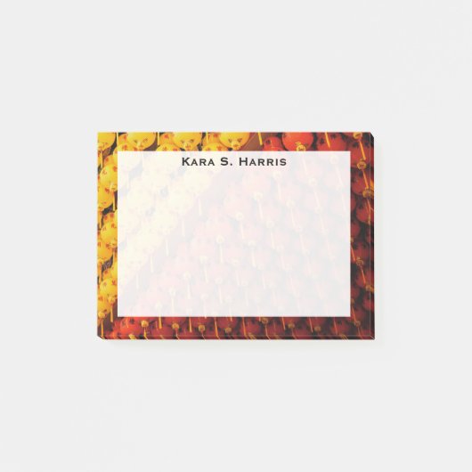 Monogram Feng Shui Gele Rode Lantaarns Post-it® Notes (Voorkant)