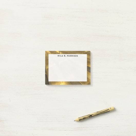 Monogram Feng Shui Gold Bullion Wealth Post-it® Notes (Op bureau)