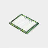 Monogram Feng Shui Groene Bamboe Welvaart Post-it® Notes (Schuin)