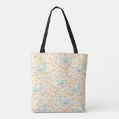 Monogram fiets en bloemen tote bag (Achterkant)