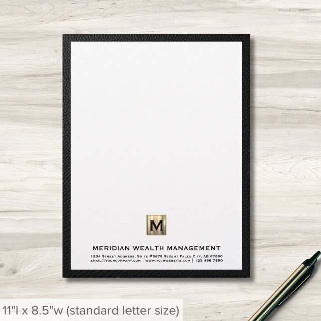 Monogram Financiële Planner Letterhead Briefhoofd (Creator heeft geüpload)