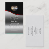Monogram, Fine Art Ceramicist, rode soep Visitekaartje (Voorkant / Achterkant)