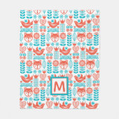 Monogram | Fins kunstpatroon voor vos- en vogelfol Fleece Deken (Voorkant)