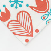 Monogram | Fins kunstpatroon voor vos- en vogelfol Fleece Deken (Hoek)