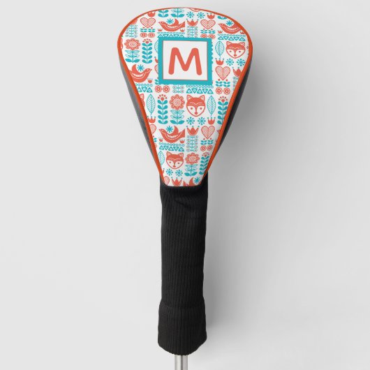 Monogram | Fins kunstpatroon voor vos- en vogelfol Golfheadcover (Voorkant)