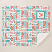 Monogram | Fins kunstpatroon voor vos- en vogelfol Sherpa Deken (Voorkant (horizontaal))