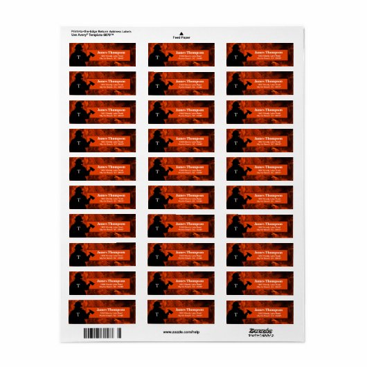 Monogram Fireman Flame Background Etiket (Full Sheet)
