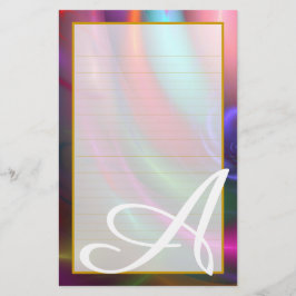Monogram Fireworks III Fine Lined Stationery Briefpapier