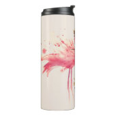 Monogram Flamingo "Be You Tiful" Steampunk Pet Thermosbeker (Gedraaid links)