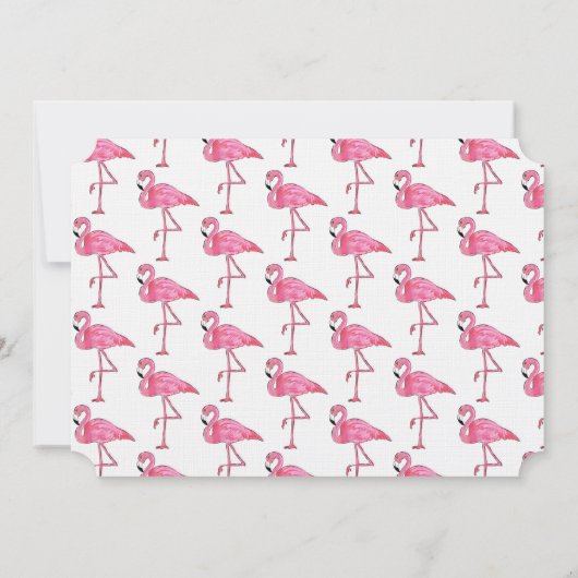 Monogram Flamingo Print Briefpapier Kaart (Achterkant)