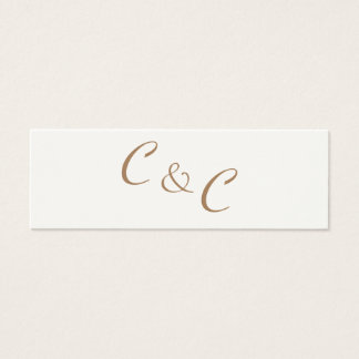 Monogram flat card Label Mini Visitekaartjes
