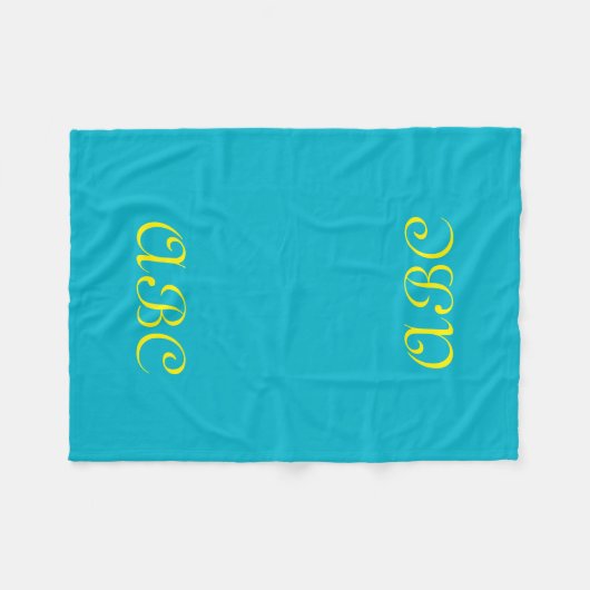 Monogram Fleece Blanket Deken (Voorkant (Horizontaal))