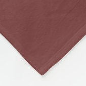 Monogram fleece deken donkerrood met goud (Hoek)
