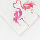 Monogram fleece flamingo baby deken (Hoek)