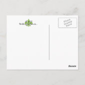Monogram fleur de lis event planner briefkaart (Achterkant)