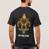 Monogram Fleur-de-lis Letter "B" Kies uw stijl T-shirt (Achterkant)