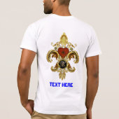 Monogram Fleur-de-lis Letter "M" Kies uw stijl T-shirt (Achterkant)