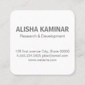 Monogram Flip (groene rustic) Vierkante Visitekaartje (Achterkant)