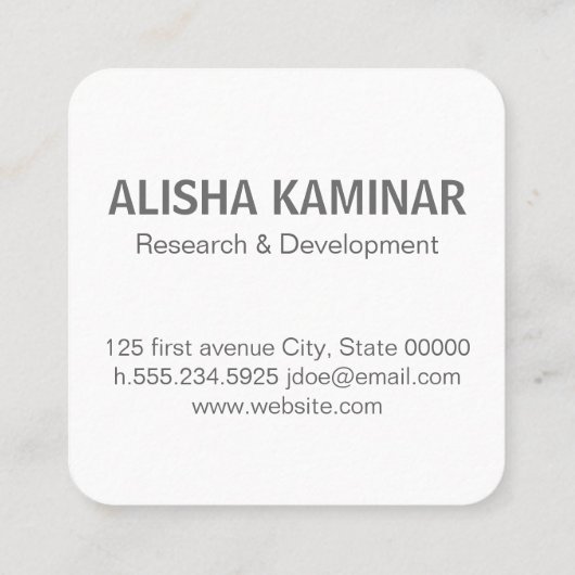 Monogram Flip (groene rustic) Vierkante Visitekaartje (Achterkant)