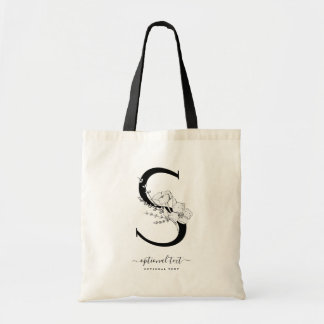 Monogram Floral - Aangepaste Canvas tas met één le