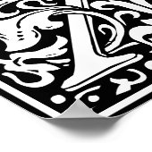 Monogram Floral Alfabet Letter X Poster (Hoek)